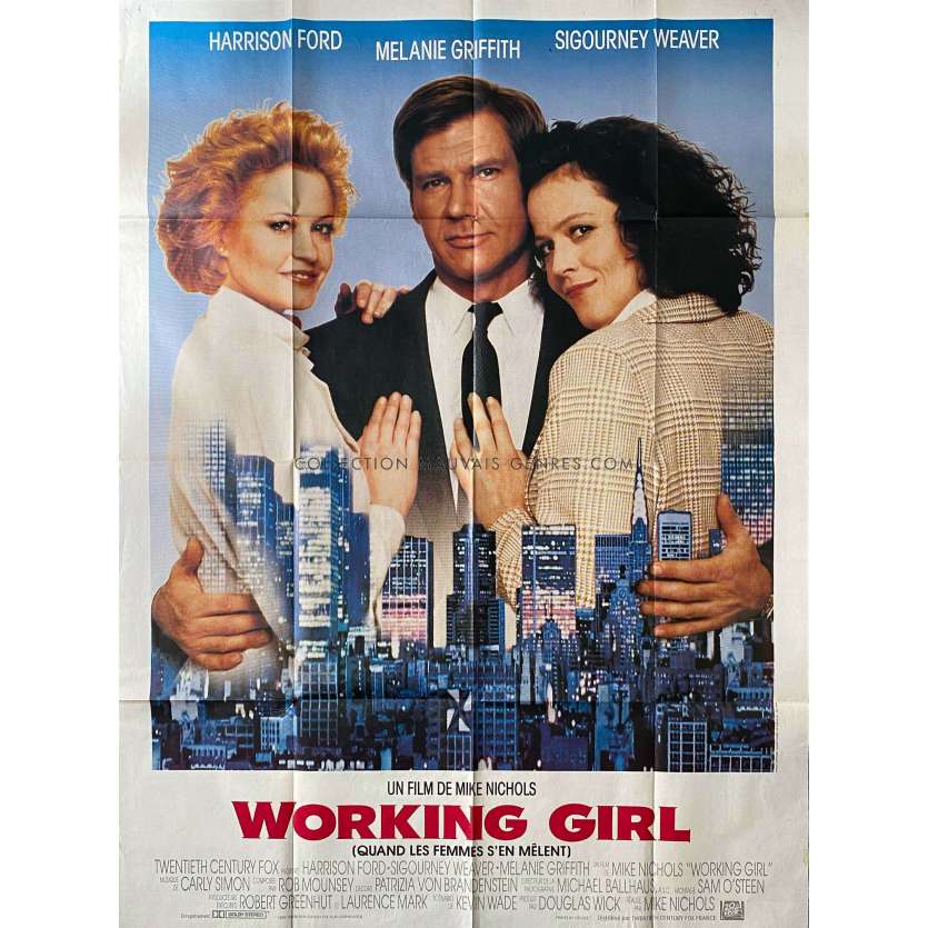 WORKING GIRL French Movie Poster- 47x63 in. - 1984 - Mike Nichols, Harrison Ford