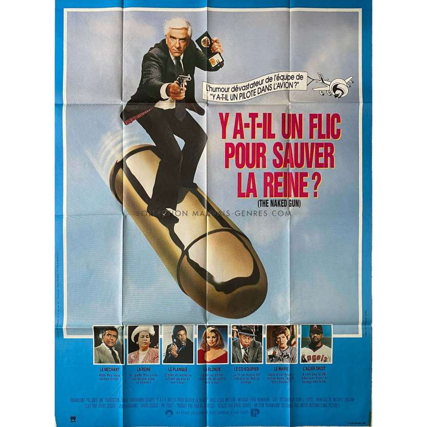 THE NAKED GUN French Movie Poster- 47x63 in. - 1988 - ZAZ, Leslie Nielsen