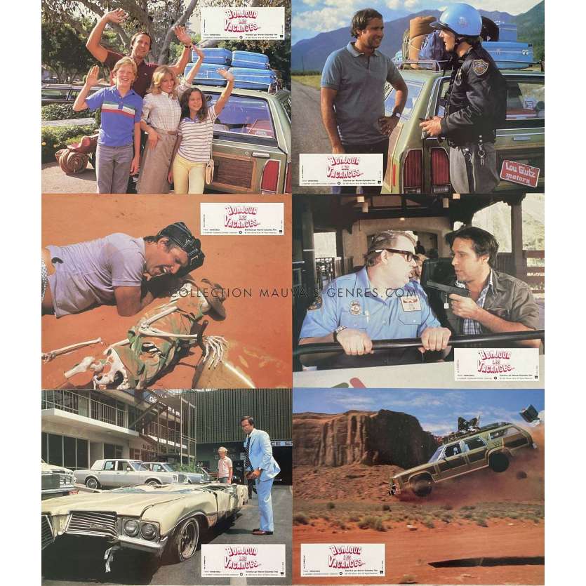 NATIONAL LAMPOON'S VACATION French Lobby Cards x6 - 9x12 in. - 1983 - Harold Ramis, Chevy Chase