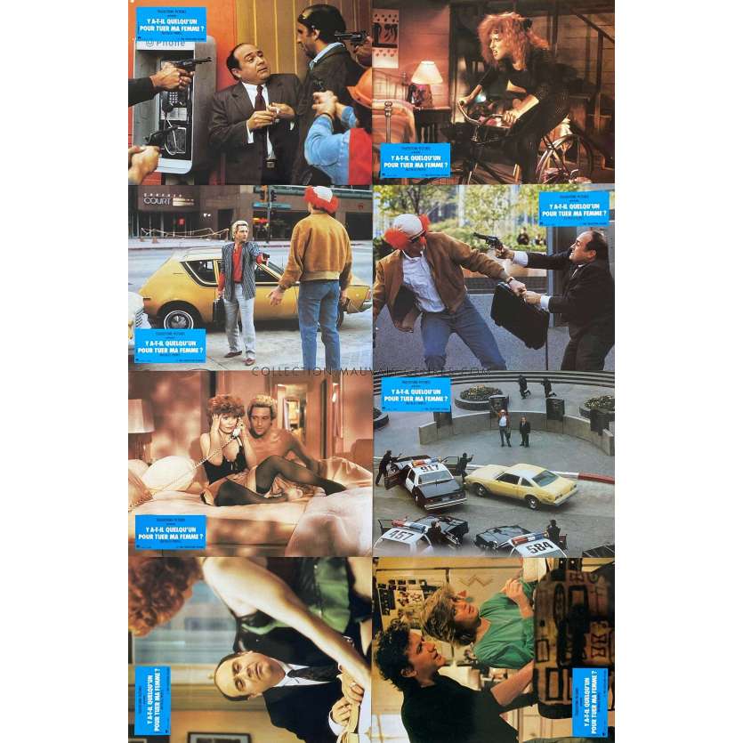 RUTHLESS PEOPLE French Lobby Cards x8 - 9x12 in. - 1986 - Jerry Zucker, Danny DeVito