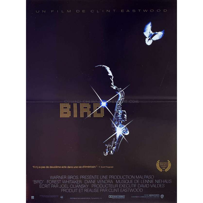 BIRD Affiche de cinéma- 40x54 cm. - 1988 - Forrest Whitaker, Clint Eastwood