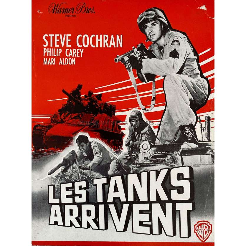 LES TANKS ARRIVENT Synopsis 2 pages. - 24x30 cm. - 1951 - Steve Cochran, Lewis Seiler