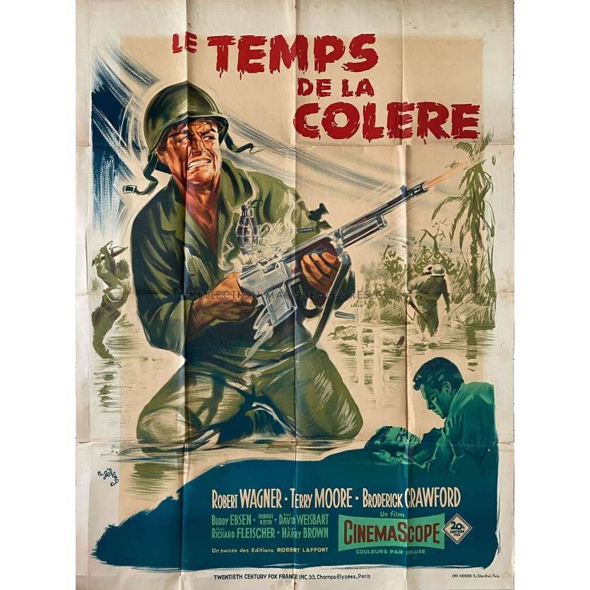 BETWEEN HEAVEN AND HELL French Movie Poster- 47x63 in. - 1956 - Richard Fleischer, Robert Wagner