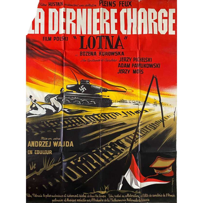 LA DERNIERE CHARGE (1959) Affiche de cinéma- 120x160 cm. - 1959 - Jerzy Pichelski, Andrzej Wajda