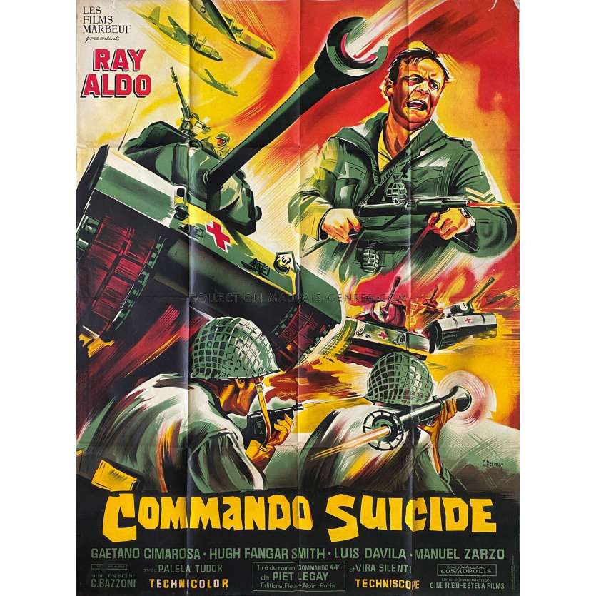 COMMANDO SUICIDE Affiche de cinéma- 120x160 cm. - 1968 - Aldo Ray, Camillo Bazzoni