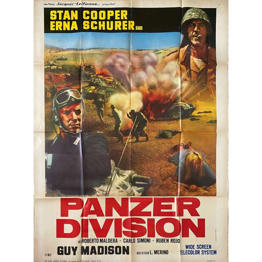 PANZER DIVISION Affiche de cinéma- 120x160 cm. - 1969 - Stelvio Rosi, José Luis Merino