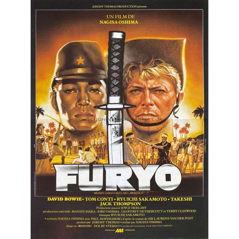 MERRY CHRISTMAS MR LAWRENCE French Movie Poster- 15x21 in. - 1983 - Nagisa Oshima, David Bowie