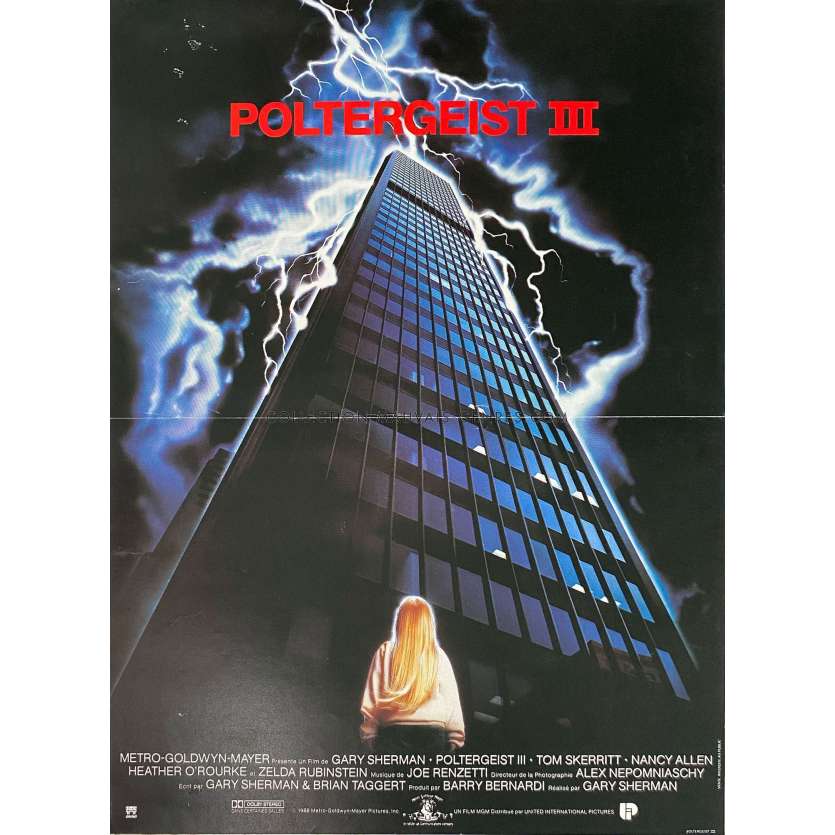 POLTERGEIST III French Movie Poster- 15x21 in. - 1988 - Gary Sherman, Heather O'Rourke