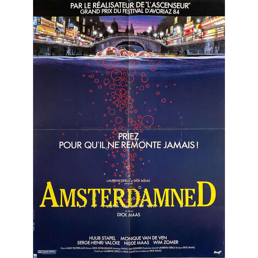 AMSTERDAMNED Affiche de cinéma- 60x80 cm. - 1988 - Huub Stapel, Dick Maas