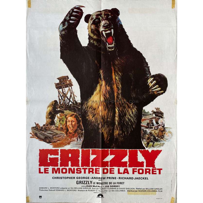 GRIZZLY French Movie Poster- 23x32 in. - 1976 - William Girdler, Christopher George