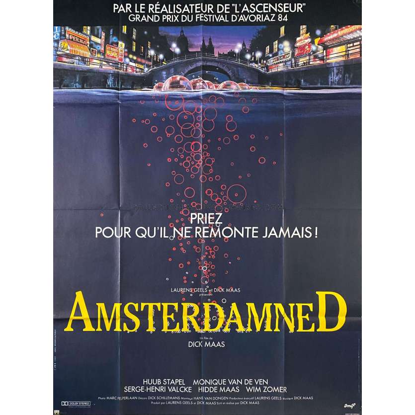 AMSTERDAMNED Affiche de cinéma- 120x160 cm. - 1988 - Huub Stapel, Dick Maas