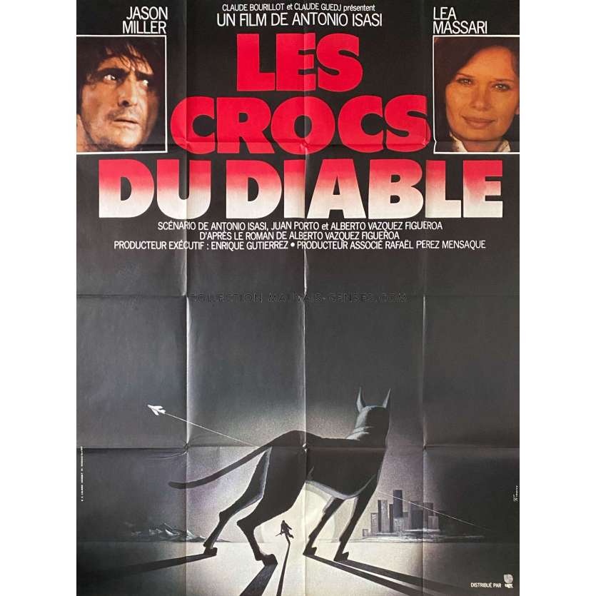 LES CROCS DU DIABLE Affiche de cinéma- 120x160 cm. - 1977 - Jason Miller, Antonio Isasi-Isasmendi