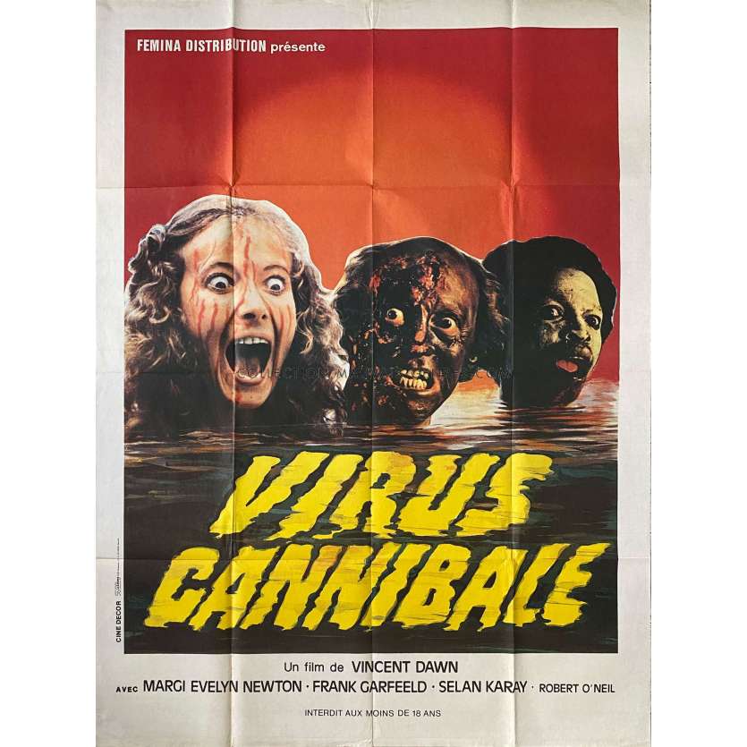 HELL OF THE LIVING DEAD French Movie Poster- 47x63 in. - 1980 - Bruno Mattei, Margie Newton