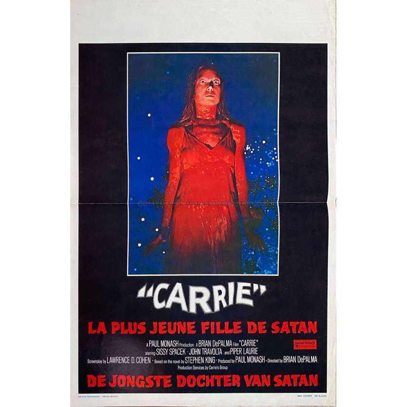 CARRIE Affiche de cinéma- 35x55 cm. - 1976 - Sissy Spacek, Brian de Palma