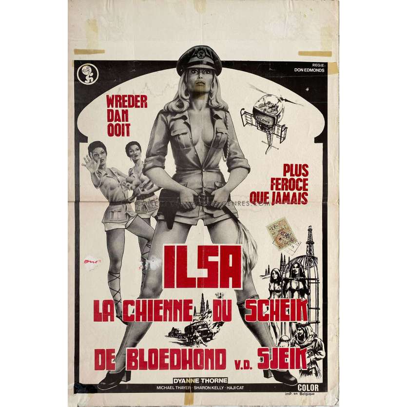 ILSA HAREM KEEPER OF THE OIL SHEIKS Belgian Movie Poster- 14x21 in. - 1976 - Don Edmonds, Dyanne Thorne