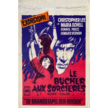 LE BUCHER AUX SORCIERES / LE TRONE DE FEU Affiche de cinéma- 35x55 cm. - 1970 - Christopher Lee, Jesús Franco