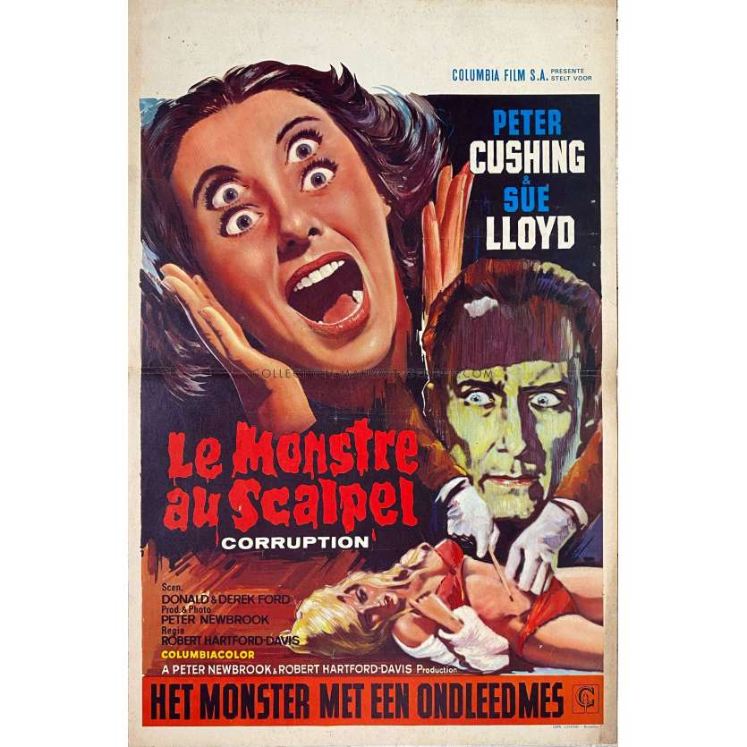 LE MONSTRE AU MASQUE Affiche de cinéma- 35x55 cm. - 1960 - Alberto Lupo, Anton Giulio Majano