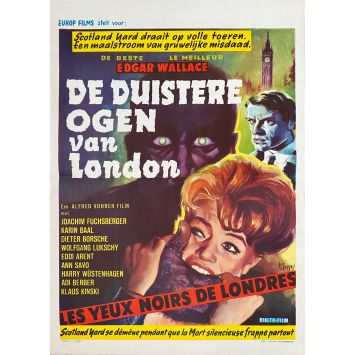 LES MYSTERES DE LONDRES Affiche de cinéma- 35x55 cm. - 1961 - Joachim Fuchsberger, Alfred Vohrer