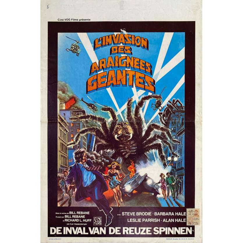 L'INVASION DES ARAIGNEES GEANTES Affiche de cinéma- 35x55 cm. - 1975 - Steve Brodie, Bill Rebane