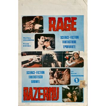 RABID Belgian Movie Poster- 14x21 in. - 1977 - David Cronenberg, Marilyn Chambers