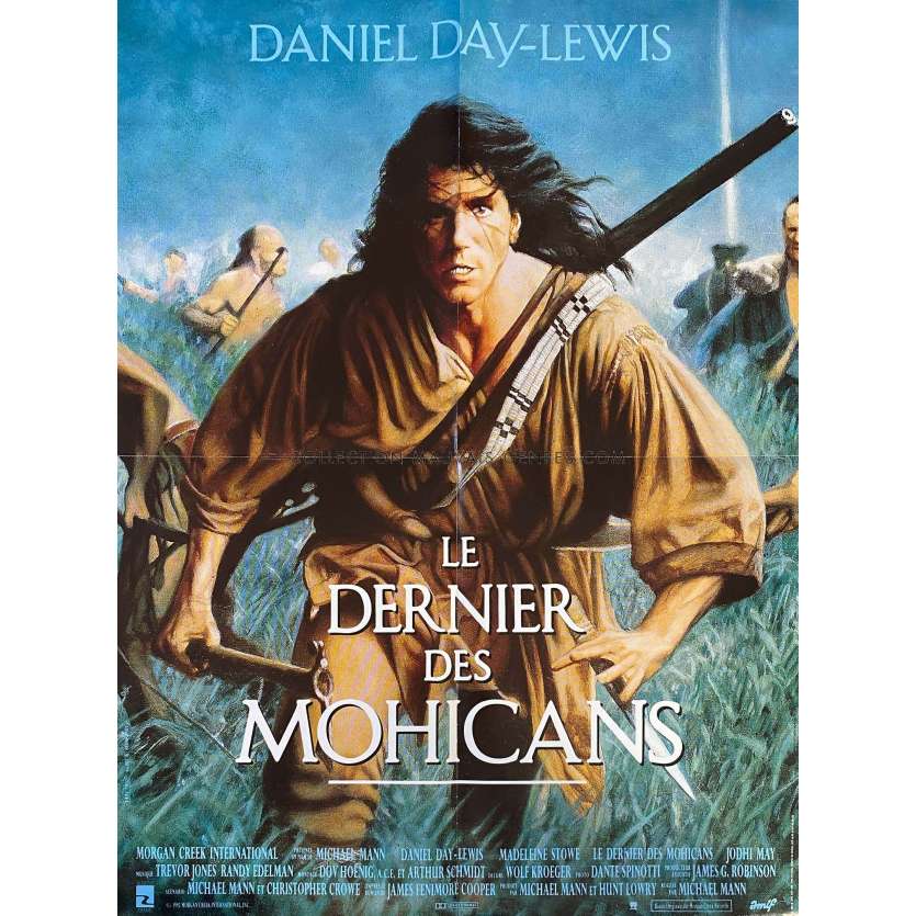 THE LAST OF THE MOHICANS French Movie Poster- 23x32 in. - 1992 - Michael Mann, Daniel Day-Lewis