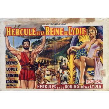 HERCULES UNCHAINED Belgian Movie Poster- 14x21 in. - 1959 - Mario Bava, Steve Reeves