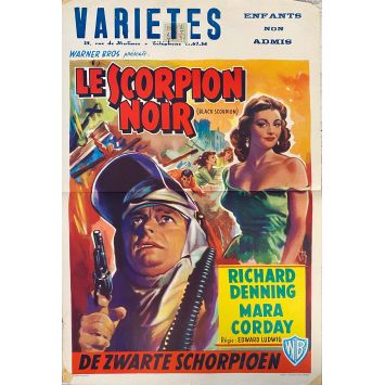 LE SCORPION NOIR Affiche de cinéma- 35x55 cm. - 1957 - Richard Denning, Edward Ludwig