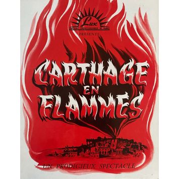 CARTHAGE EN FLAMME Synopsis- 24x30 cm. - 1960 - Pierre Brasseur, Carmine Gallone