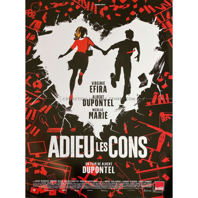 ADIEU LES CONS Affiche de film- 40x54 cm. - 2020 - Virginie Efira, Dupontel