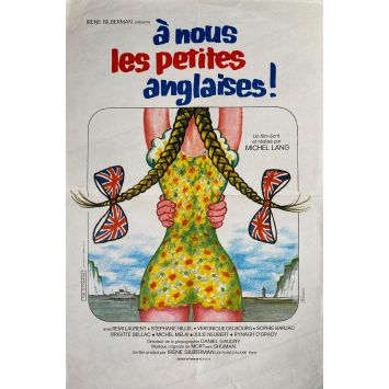 LET'S GET THOSE ENGLISH GIRLS French Movie Poster- 15x21 in. - 1976 - Michel Lang, Rémi Laurent