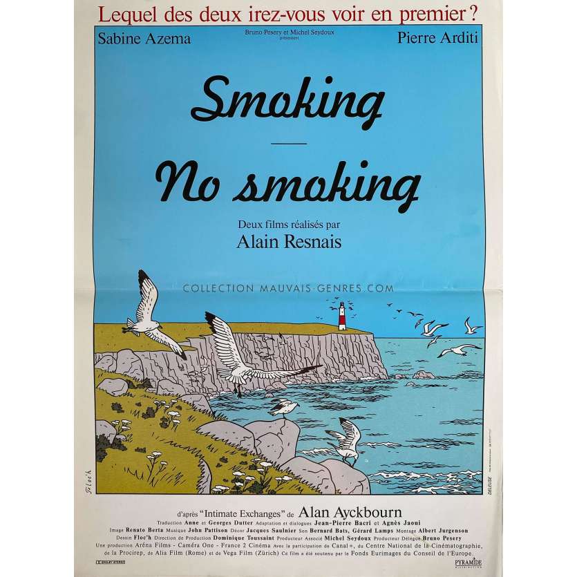 SMOKING NO SMOKING Affiche de film- 40x54 cm. - 1993 - Sabine Azema, Alain Resnais