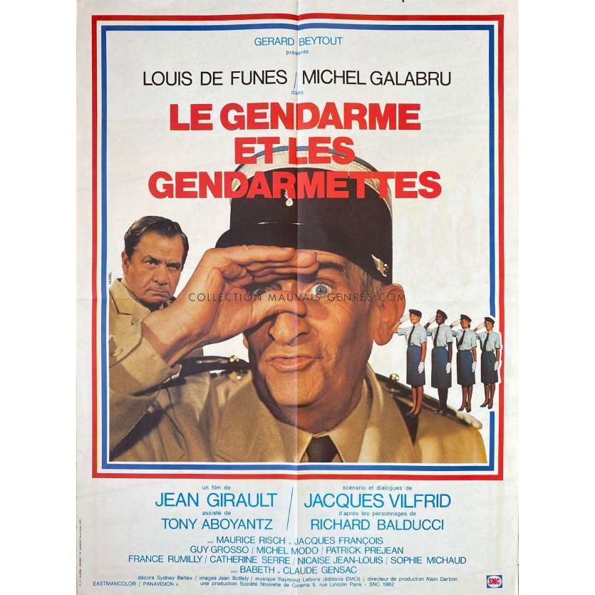 THE TROOPS AND THE TROOP-ETTES French Movie Poster- 23x32 in. - 1982 - Jean Girault, Louis de Funès