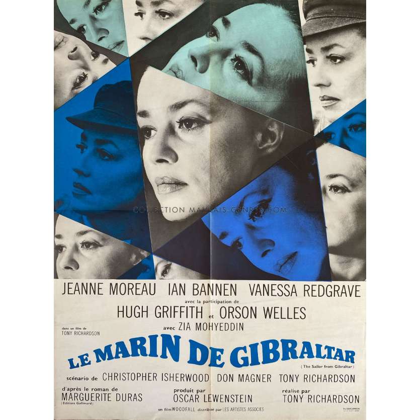 LE MARIN DE GIBRALTAR Affiche de film- 60x80 cm. - 1967 - Jeanne Moreau, Tony Richardson