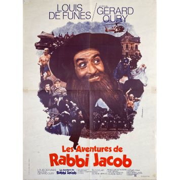 LES AVENTURES DE RABBI JACOB Affiche de film- 60x80 cm. - 1973 - Louis de Funès, Gérard Oury