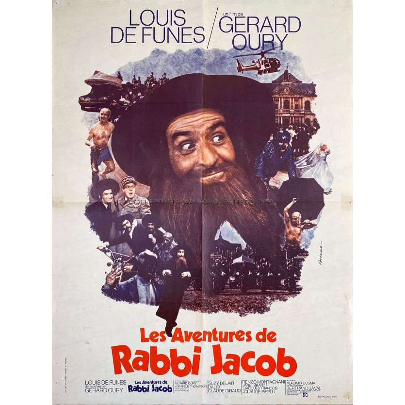 THE MAD ADVENTURES OF RABBI JACOB French Movie Poster- 23x32 in. - 1973 - Gérard Oury, Louis de Funès