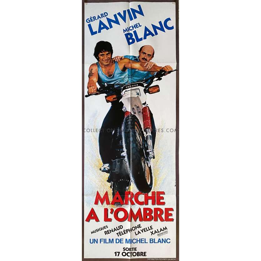 MARCHE A L'OMBRE Affiche de film- 60x160 cm. - 1984 - Gérard Lanvin, Michel Blanc