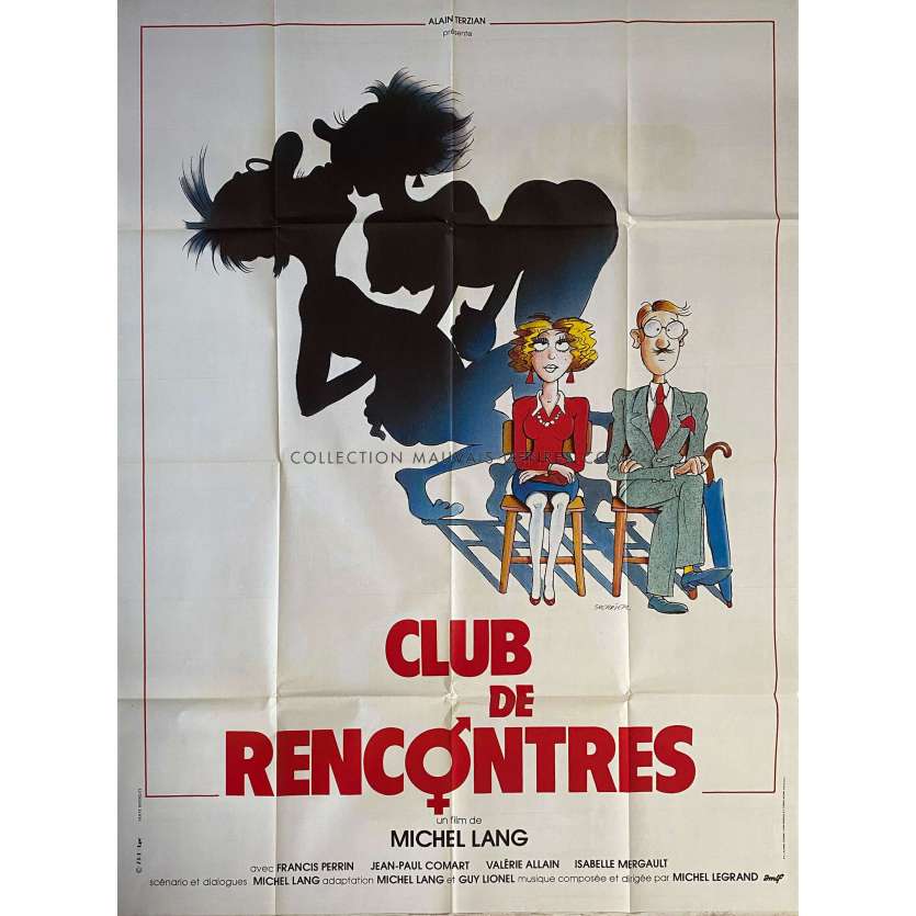 CLUB DE RENCONTRES Affiche de film- 120x160 cm. - 1987 - Francis Perrin, Michel Lang