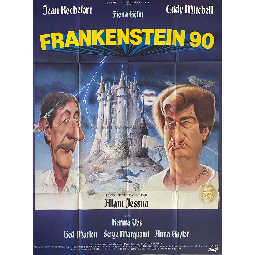 FRANKENSTEIN 90 Affiche de film- 120x160 cm. - 1984 - Jean Rochefort, Alain Jessua