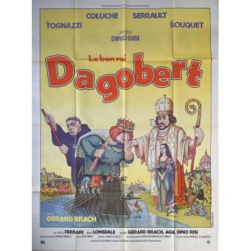 LE BON ROI DAGOBERT Affiche de film- 120x160 cm. - 1984 - Coluche, Dino Risi