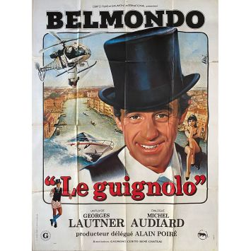 LE GUIGNOLO Affiche de film- 120x160 cm. - 1980 - Jean-Paul Belmondo, Georges Lautner