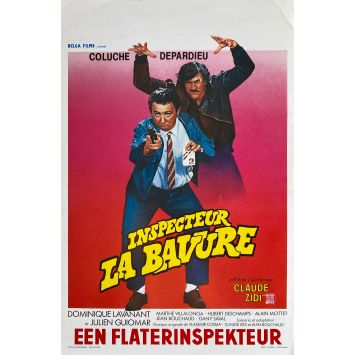 INSPECTOR BLUNDER Belgian Movie Poster- 14x21 in. - 1980 - Claude Zidi, Coluche