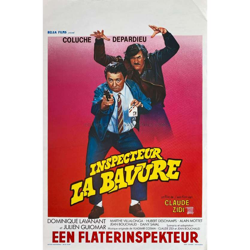 INSPECTEUR LA BAVURE Affiche de film- 35x55 cm. - 1980 - Coluche, Claude Zidi