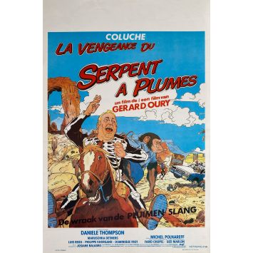 LA VENGEANCE DU SERPENT A PLUMES Affiche de film- 35x55 cm. - 1984 - Coluche, Gérard Oury