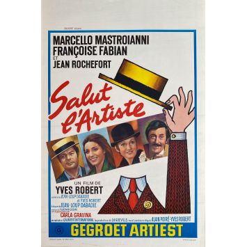 SALUT L'ARTISTE Affiche de film- 35x55 cm. - 1973 - Marcello Mastroianni, Yves Robert