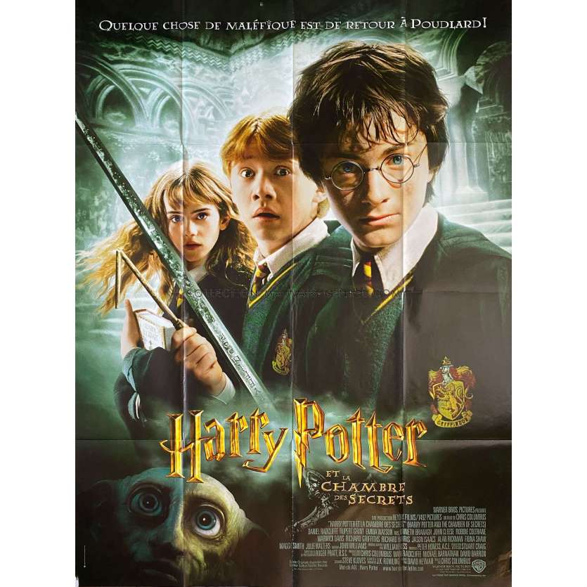 HARRY POTTER AND THE CHAMBER OF SECRETS French Movie Poster- 47x63 in. - 2002 - Chris Colombus, Daniel Radcliffe