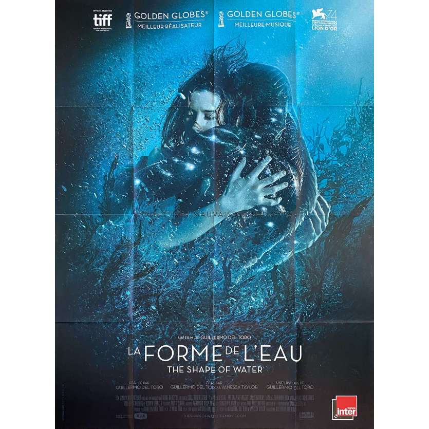 THE SHAPE OF WATER French Movie Poster Def. - 47x63 in. - 2017 - Guillermo Del Toro, Sally Hawkins