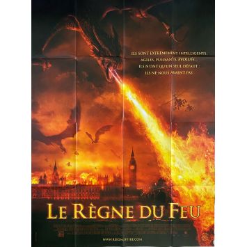 REIGN OF FIRE French Movie Poster- 47x63 in. - 2002 - Rob Bowman, Matthew McConaughey