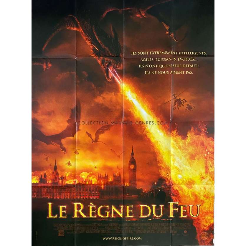 LE REGNE DU FEU Affiche de film- 120x160 cm. - 2002 - Matthew McConaughey, Rob Bowman