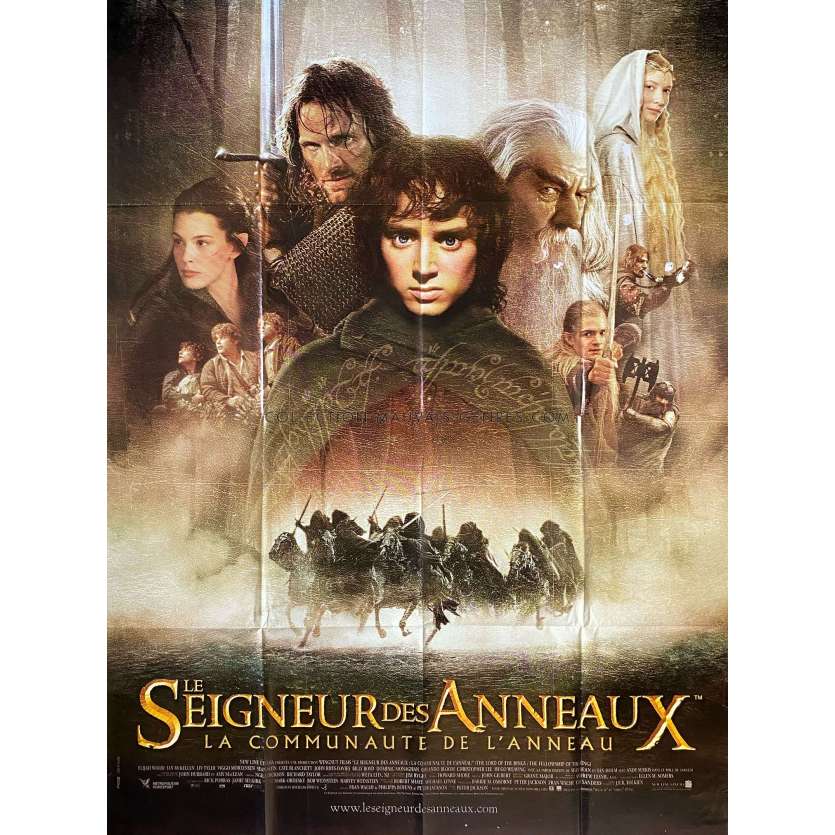 LE SEIGNEUR DES ANNEAUX - LA COMMUNAUTE Affiche de film- 120x160 cm. - 2001 - Viggo Mortensen, Peter Jackson