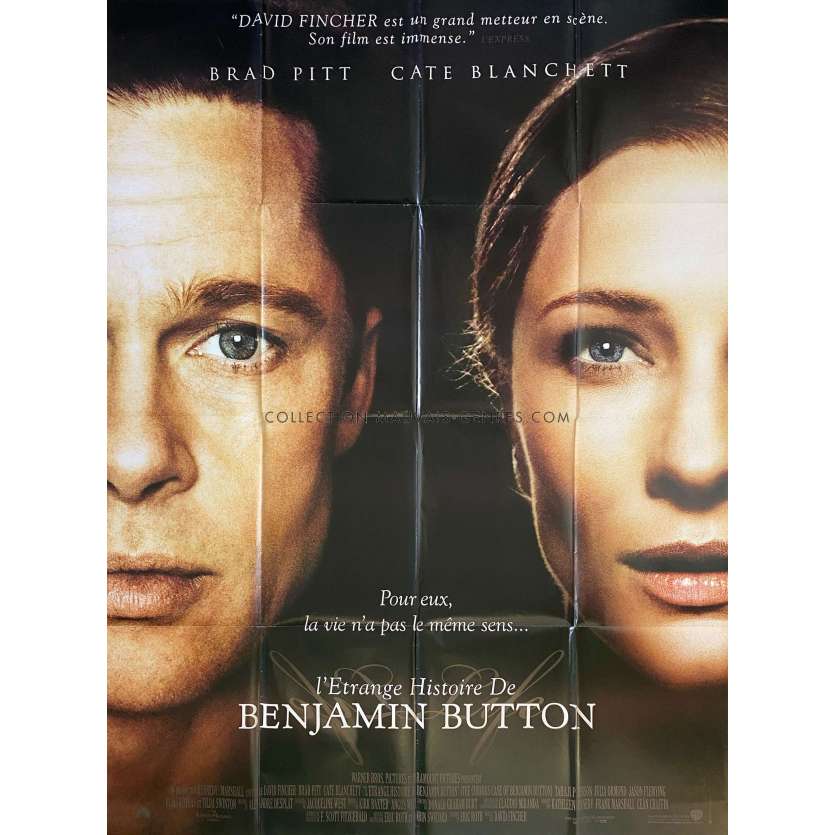 THE CURIOUS CASE OF BENJAMIN BUTTON French Movie Poster- 47x63 in. - 2008 - David Fincher, Brad Pitt